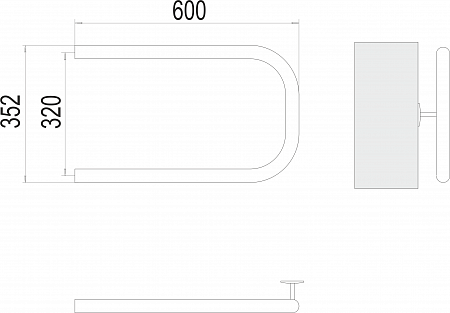 П-обр AISI 32х2 320х600 Полотенцесушитель  TERMINUS Ставрополь - фото 3