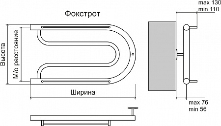 Фокстрот AISI 32х2 320х700 Полотенцесушитель  TERMINUS Ставрополь - фото 3