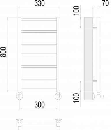 Контур П7 300х800 Полотенцесушитель  TERMINUS Ставрополь - фото 3
