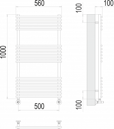 Ватра П18 500х1000 Полотенцесушитель  TERMINUS Ставрополь - фото 3