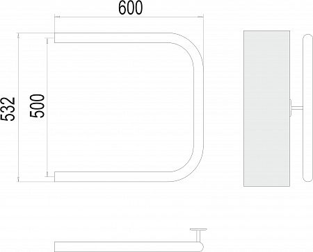 П-обр AISI 32х2 500х600 Полотенцесушитель  TERMINUS Ставрополь - фото 3