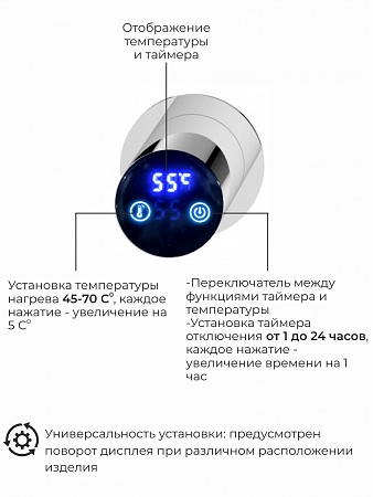 Рондо П2 350х760 электро Полотенцесушитель TERMINUS Нержавеющая сталь Ставрополь - фото 5