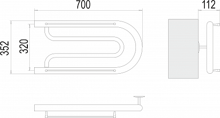 Фокстрот БШ 320х700 Полотенцесушитель  TERMINUS Ставрополь - фото 3