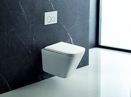 Подвесной унитаз безободковый Terminus Ватикан Monolit 490х340 белый Ставрополь - фото 1