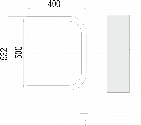 П-обр AISI 32х2 500х400 Полотенцесушитель  TERMINUS Ставрополь - фото 3